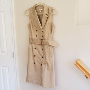 Banana Republic sleeveless trench dress
